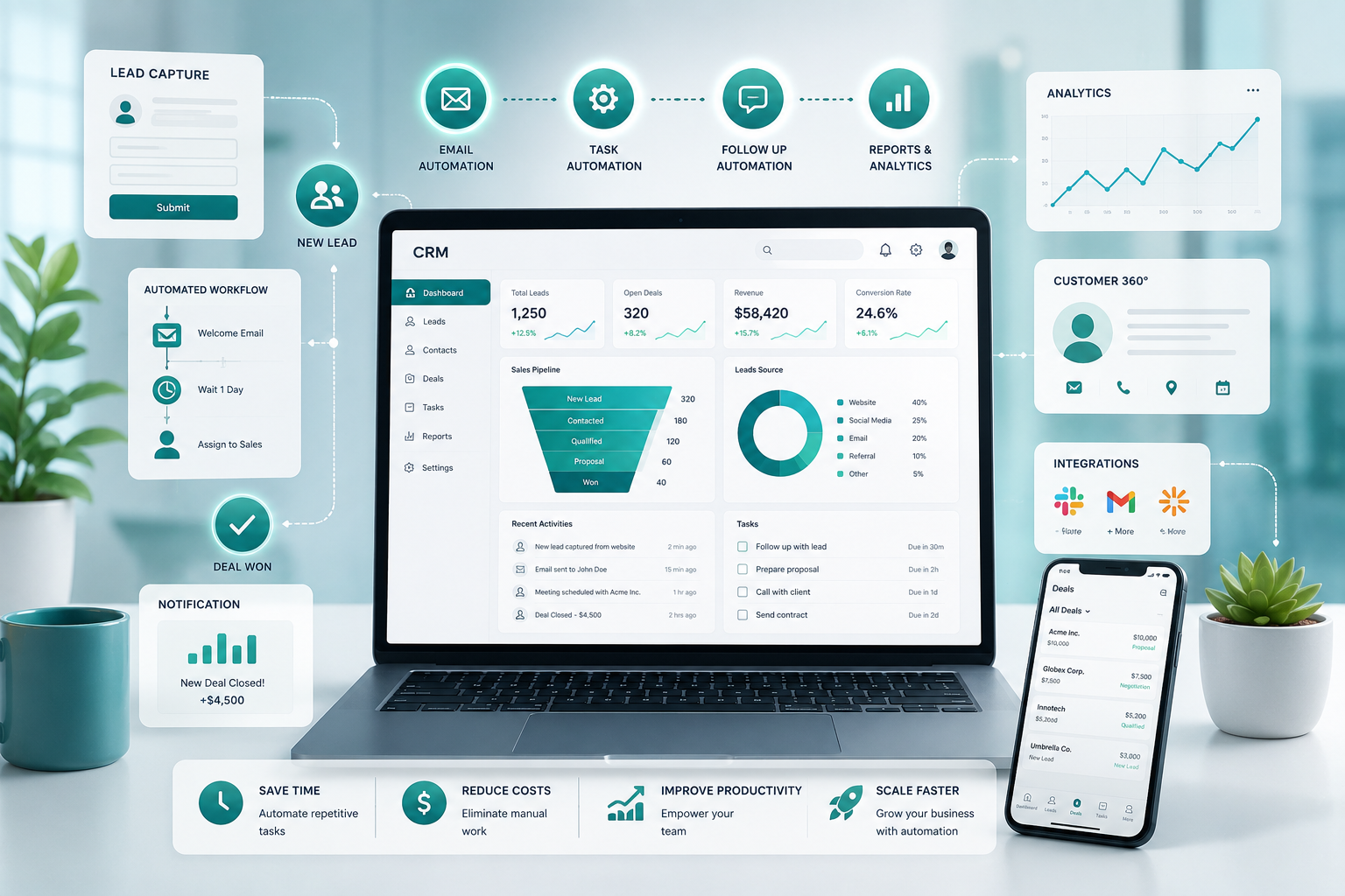 CRM Automation for Small and Mid-Sized Businesses: How to Save Time, Reduce Costs, and Scale Faster