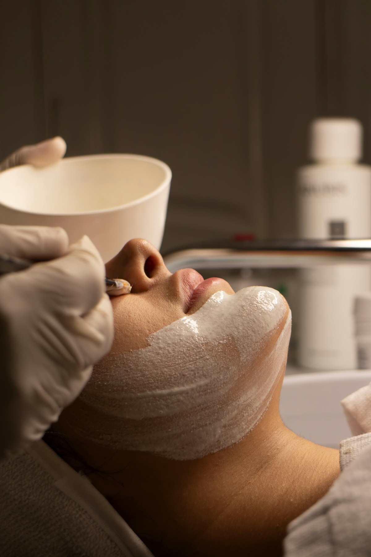 Facial treatment photography
