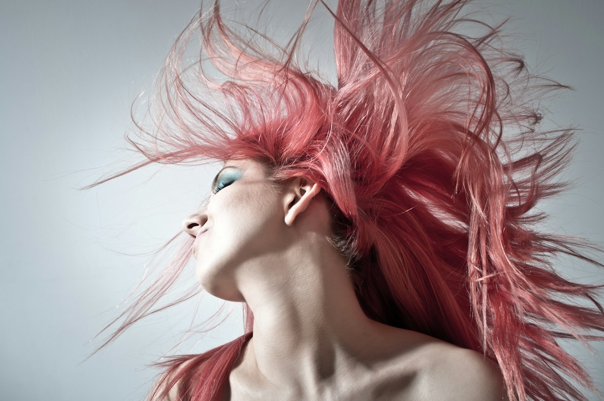 Hair styling photography